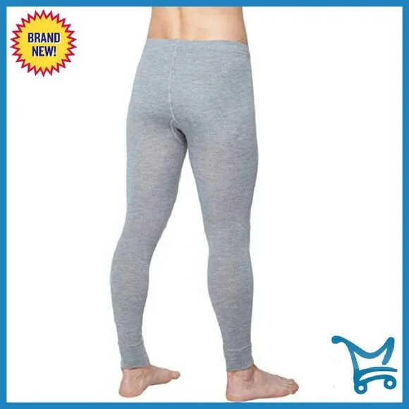 Men's 100% Merino Wool Thermal Underwear Pants Winter Sports Base Layer